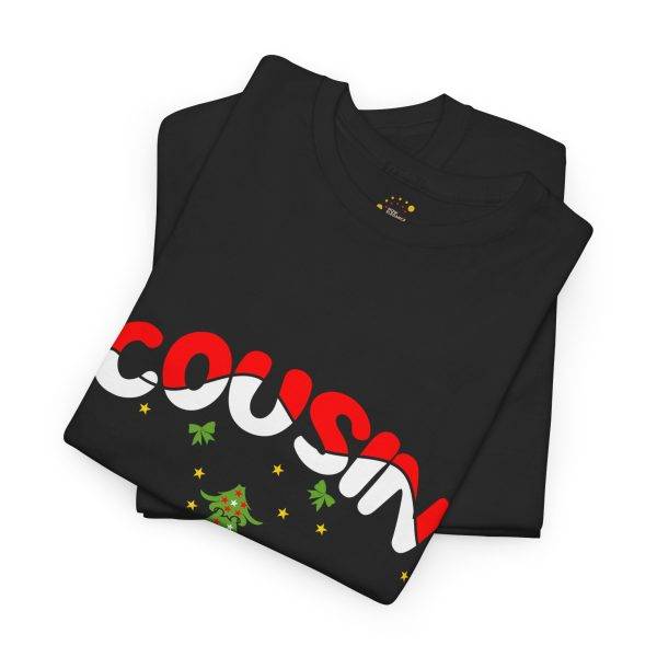 Christmas Cousin Crew Black Color T-Shirt For Unisex Heavy Cotton Tee