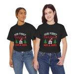 Our First Christmas Mr & Mrs Black Color T-Shirt For Unisex Heavy Cotton Tee