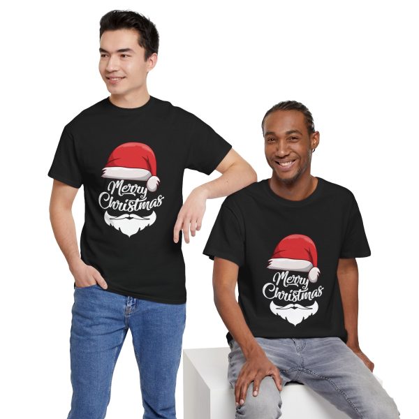 Merry Christmas Black Color T-Shirt For Unisex Heavy Cotton Tee