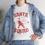 Christmas Santa White Color Tshirt For Unisex Heavy Cotton Tee