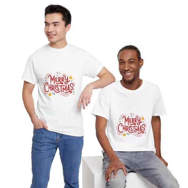 Merry Christmas White Color Tshirt For Unisex Heavy Cotton Tee Merry Christmas White Color Tshirt For Unisex Heavy Cotton Tee