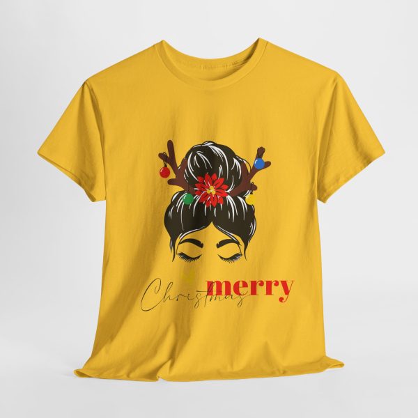 Merry Christmas Yallow Color Tshirt For Unisex Heavy Cotton Tee