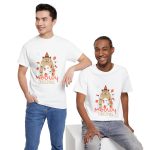 Meowy Christmas White Color Tshirt For Unisex Heavy Cotton Tee