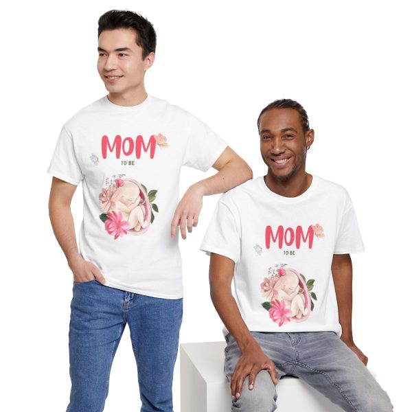 Mother Mom to be White Color Tshirt For Women Heavy Cotton Tee