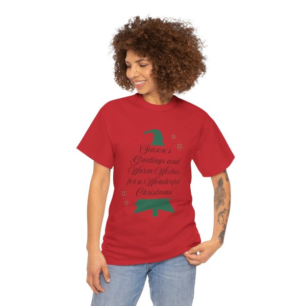 Christmas Tree Red Color Tshirt For Unisex Heavy Cotton Tee
