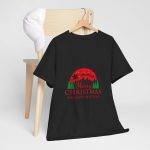 Merry Christmas And Happy New Year Black Color T-Shirt For Unisex Heavy Cotton Tee