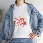 Merry Christmas White Color Tshirt For Unisex Heavy Cotton Tee Merry Christmas White Color Tshirt For Unisex Heavy Cotton Tee