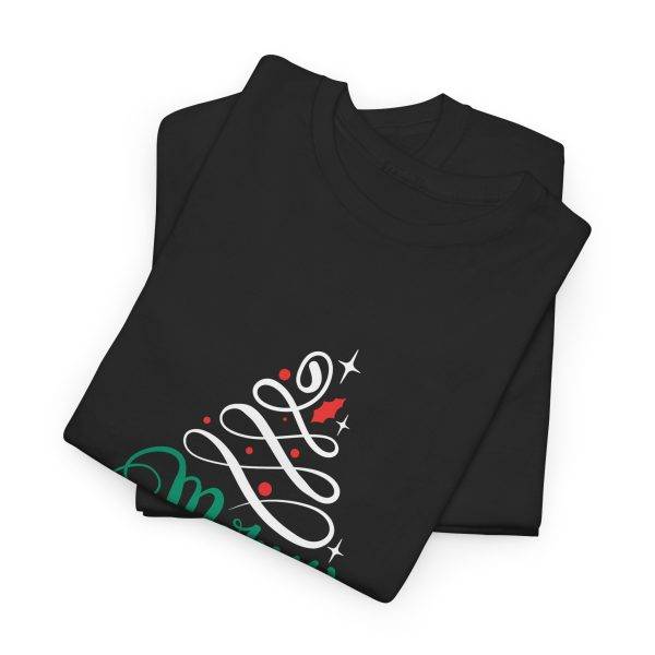 Merry Christmas Black Color T-Shirt For Unisex Heavy Cotton Tee