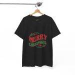Merry Christmas Black Color T-Shirt For Unisex Heavy Cotton Tee