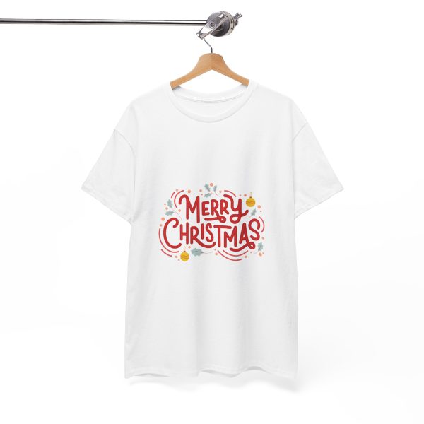 Merry Christmas White Color Tshirt For Unisex Heavy Cotton Tee Merry Christmas White Color Tshirt For Unisex Heavy Cotton Tee
