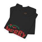 Merry Christmas Black Color T-Shirt For Unisex Heavy Cotton Tee