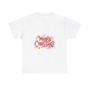 Merry Christmas White Color Tshirt For Unisex Heavy Cotton Tee