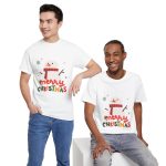 Merry Christmas White Color Tshirt For Unisex Heavy Cotton Tee