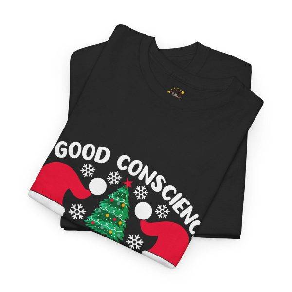 A GOOD CONSCIENCE IS A CONTINUAL CHRISTMAS Black Color T-Shirt for Unisex Heavy Cotton Tee