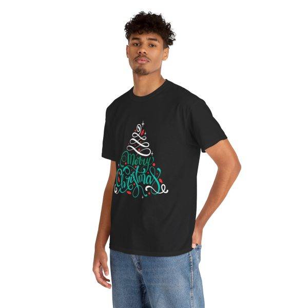 Merry Christmas Black Color T-Shirt For Unisex Heavy Cotton Tee