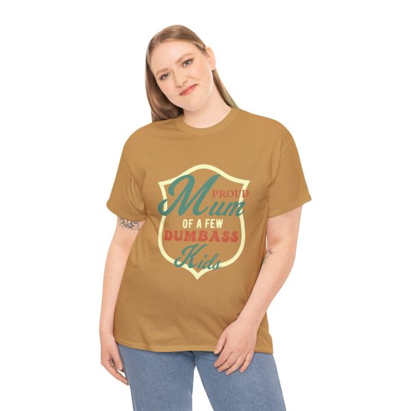 Mother Proud Mom Old Gold Color T-Shirt For Unisex Heavy Cotton Tee