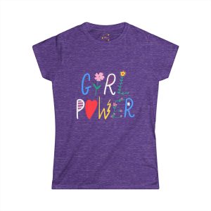 Girl Power Purple Color T-Shirt For Women's Softstyle Tee