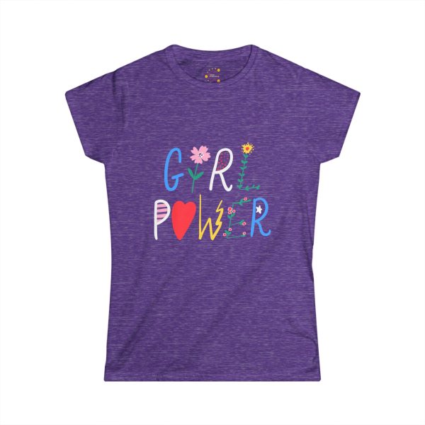 Girl Power Purple Color T-Shirt For Women's Softstyle Tee Girl Power Purple Color T-Shirt For Women's Softstyle Tee