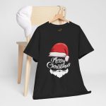 Merry Christmas Black Color T-Shirt For Unisex Heavy Cotton Tee