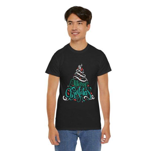 Merry Christmas Black Color T-Shirt For Unisex Heavy Cotton Tee
