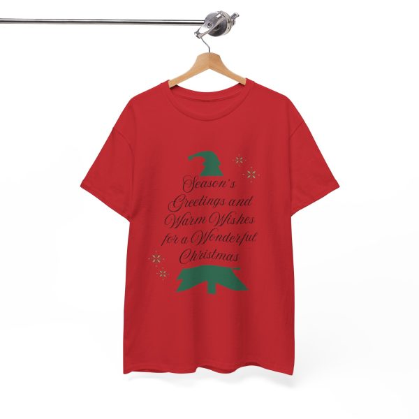 Christmas Tree Red Color Tshirt For Unisex Heavy Cotton Tee