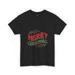 Merry Christmas Black Color T-Shirt For Unisex Heavy Cotton Tee