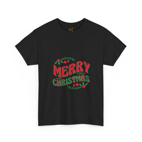 Merry Christmas Black Color T-Shirt For Unisex Heavy Cotton Tee