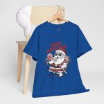 Santa Merry Christmas Royal Color T-Shirt For Unisex Heavy Cotton Tee