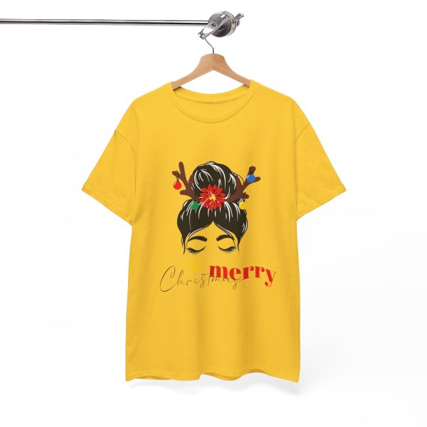 Merry Christmas Yallow Color Tshirt For Unisex Heavy Cotton Tee