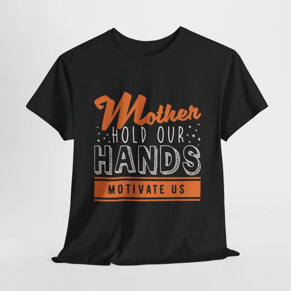 Mother hold our hands Black Color T-Shirt For Unisex Heavy Cotton Tee