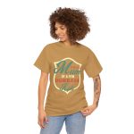 Mother Proud Mom Old Gold Color T-Shirt For Unisex Heavy Cotton Tee