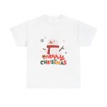 Merry Christmas White Color Tshirt For Unisex Heavy Cotton Tee