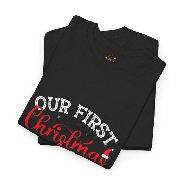 Our First Christmas Mr & Mrs Black Color T-Shirt For Unisex Heavy Cotton Tee
