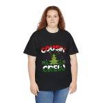 Christmas Cousin Crew Black Color T-Shirt For Unisex Heavy Cotton Tee
