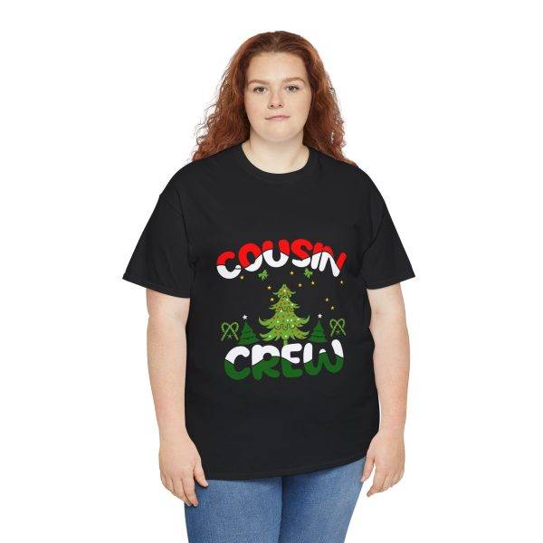 Christmas Cousin Crew Black Color T-Shirt For Unisex Heavy Cotton Tee