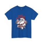 Santa Merry Christmas Royal Color T-Shirt For Unisex Heavy Cotton Tee