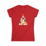 Merry Christmas Red Color Tshirt for Women's Softstyle Tee Merry Christmas Red Color Tshirt for Women's Softstyle Tee