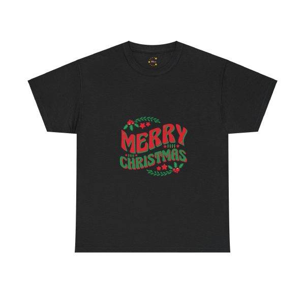 Merry Christmas Black Color T-Shirt For Unisex Heavy Cotton Tee