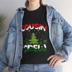 Christmas Cousin Crew Black Color T-Shirt For Unisex Heavy Cotton Tee