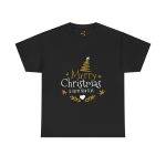 Merry Christmas Black Color T-Shirt For Unisex Heavy Cotton Tee