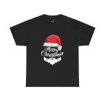Merry Christmas Black Color T-Shirt For Unisex Heavy Cotton Tee