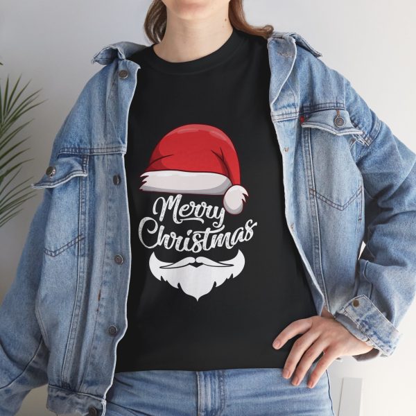 Merry Christmas Black Color T-Shirt For Unisex Heavy Cotton Tee