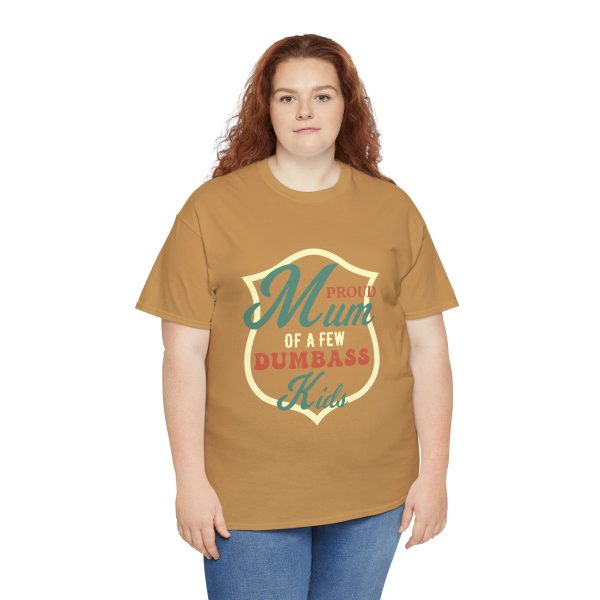 Mother Proud Mom Old Gold Color T-Shirt For Unisex Heavy Cotton Tee
