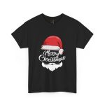 Merry Christmas Black Color T-Shirt For Unisex Heavy Cotton Tee