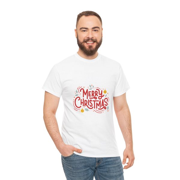 Merry Christmas White Color Tshirt For Unisex Heavy Cotton Tee Merry Christmas White Color Tshirt For Unisex Heavy Cotton Tee