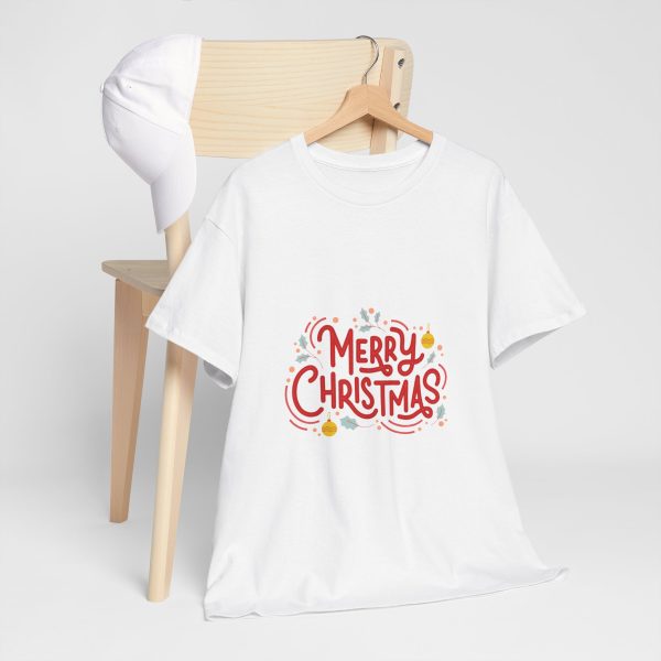 Merry Christmas White Color Tshirt For Unisex Heavy Cotton Tee Merry Christmas White Color Tshirt For Unisex Heavy Cotton Tee