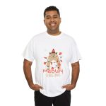 Meowy Christmas White Color Tshirt For Unisex Heavy Cotton Tee