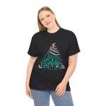 Merry Christmas Black Color T-Shirt For Unisex Heavy Cotton Tee