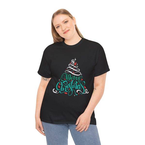 Merry Christmas Black Color T-Shirt For Unisex Heavy Cotton Tee