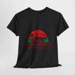 Merry Christmas And Happy New Year Black Color T-Shirt For Unisex Heavy Cotton Tee